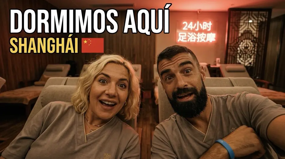 Dormimos en un spa 24 horas en Shanghái